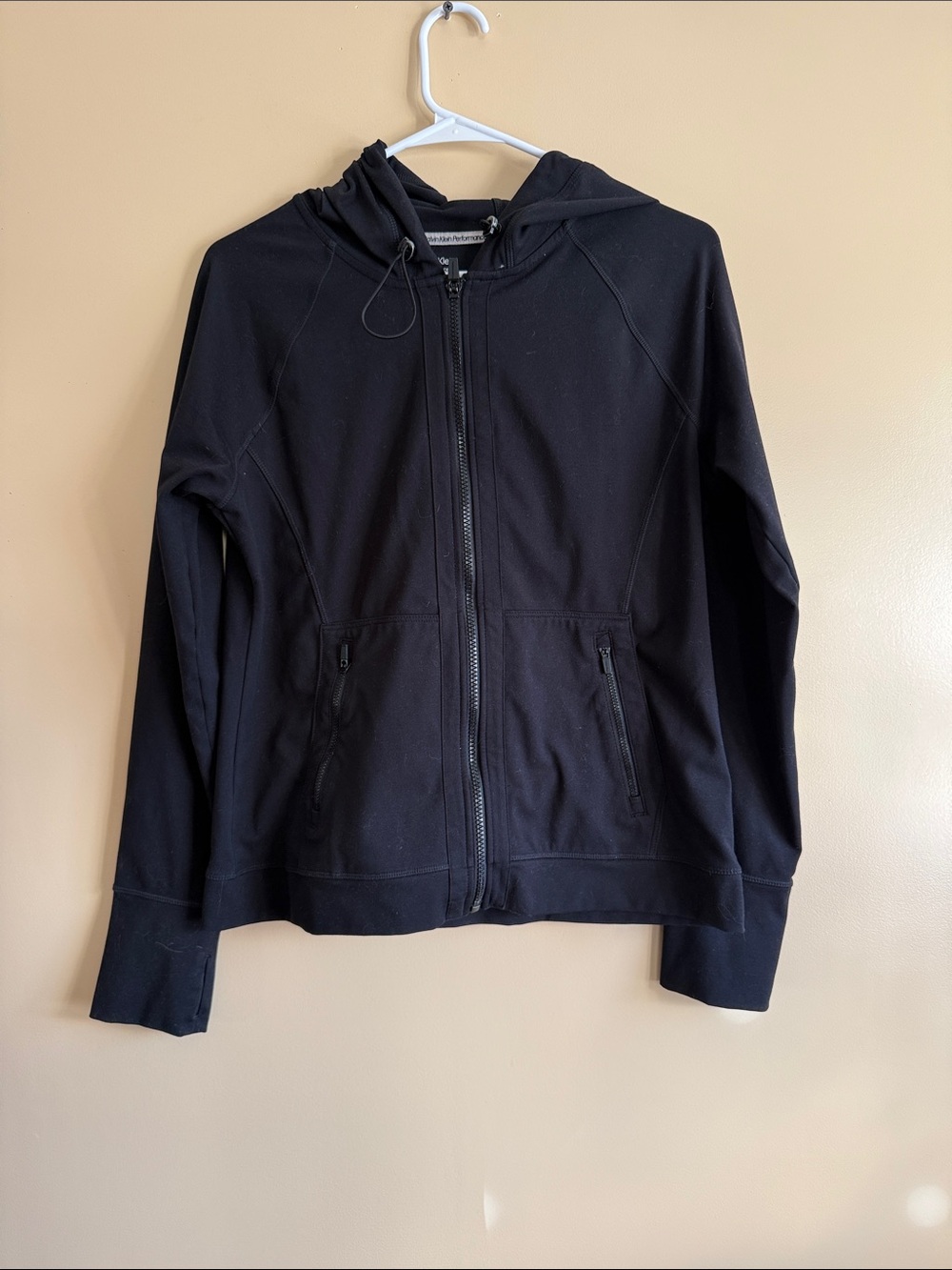 Calvin Klein Black Zip-Up Hooded Utility Jacket